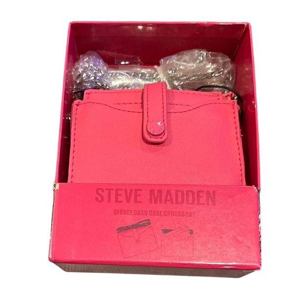 Steve Madden Handbags - Steve Madden hot pink card case crossbody NWT